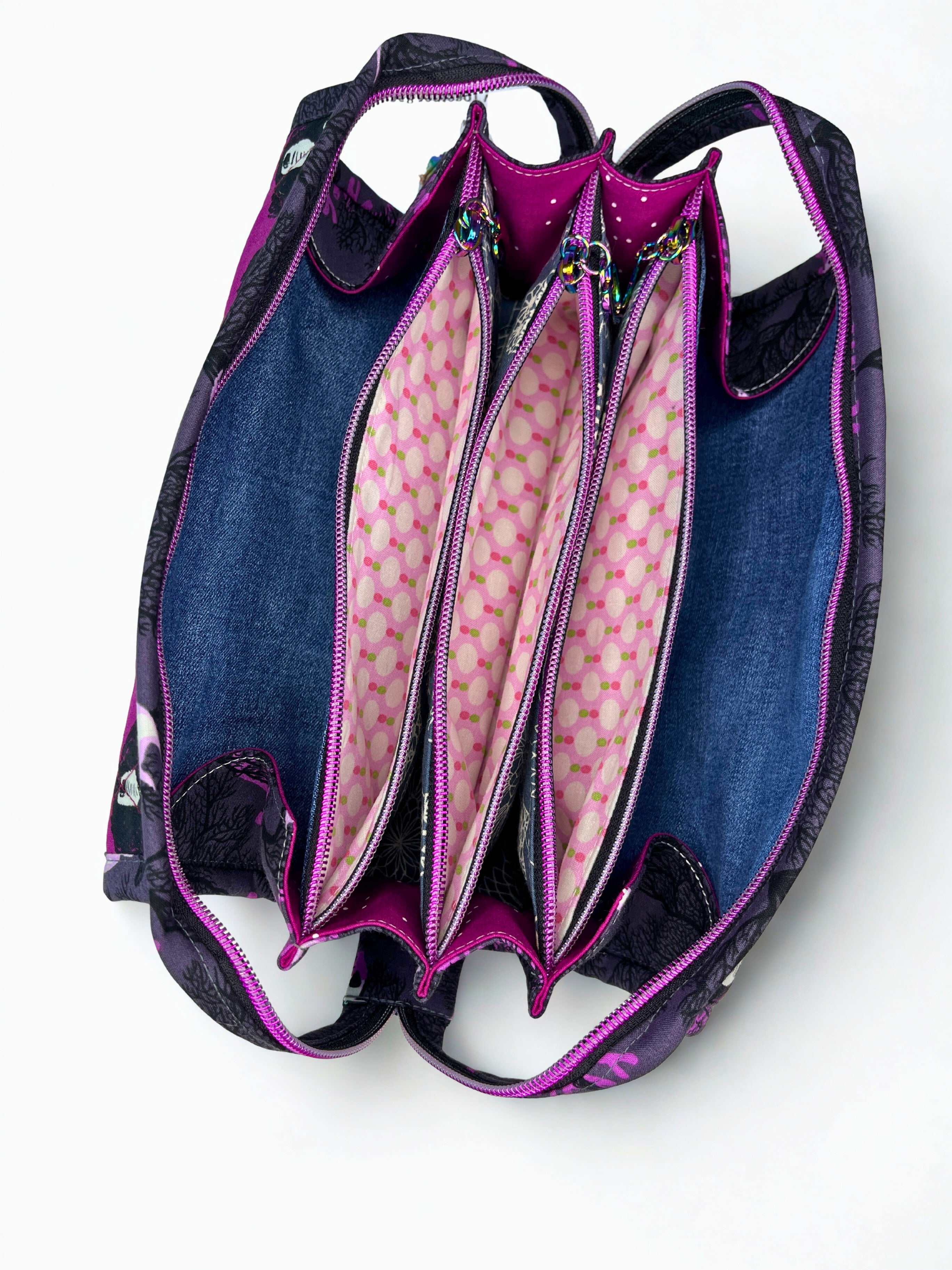 Sew Together Bag | Pink Grey Bears | Craft Organisation - Uphouse Crafts