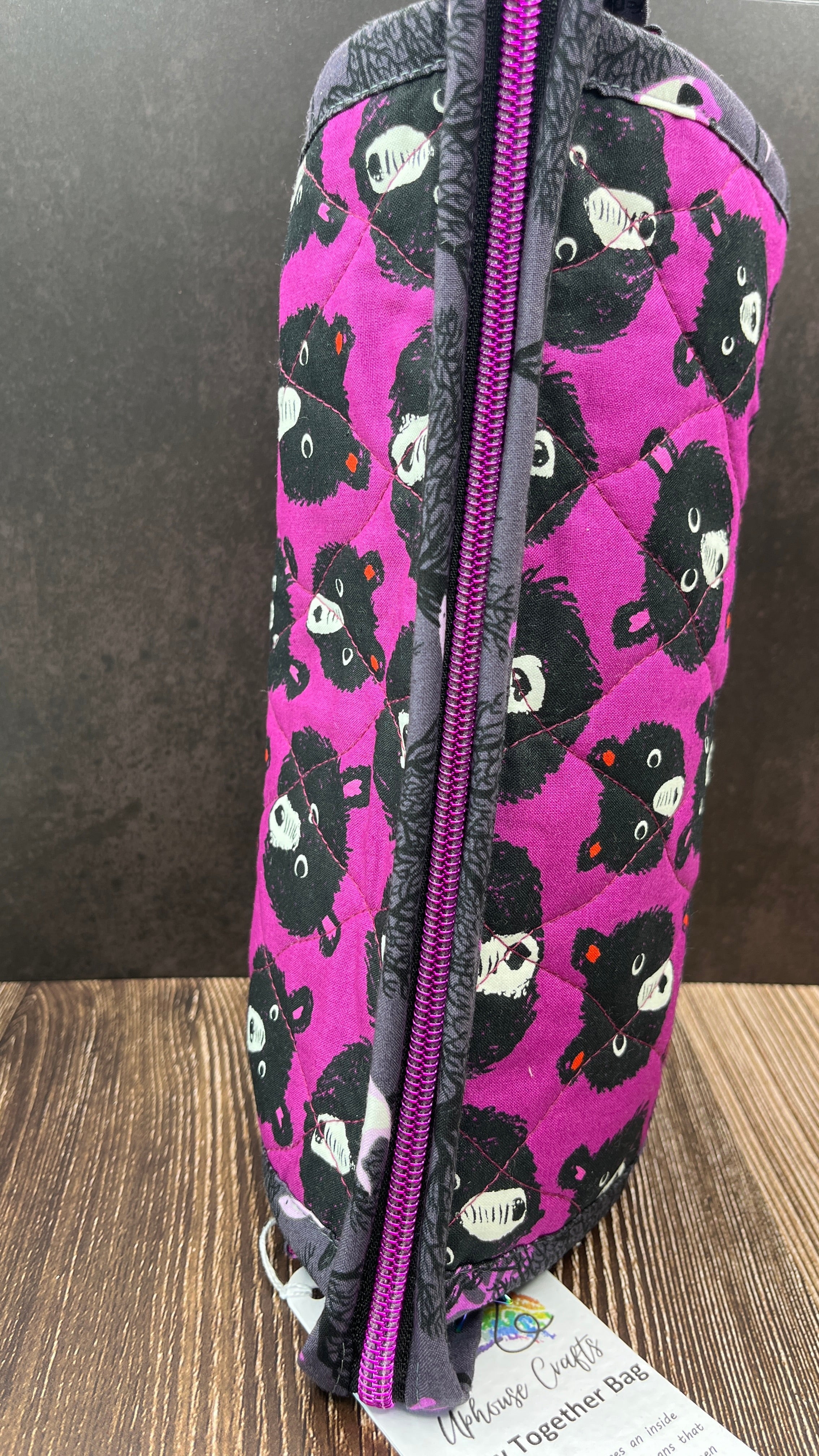 Sew Together Bag | Pink Grey Bears | Craft Organisation - Uphouse Crafts