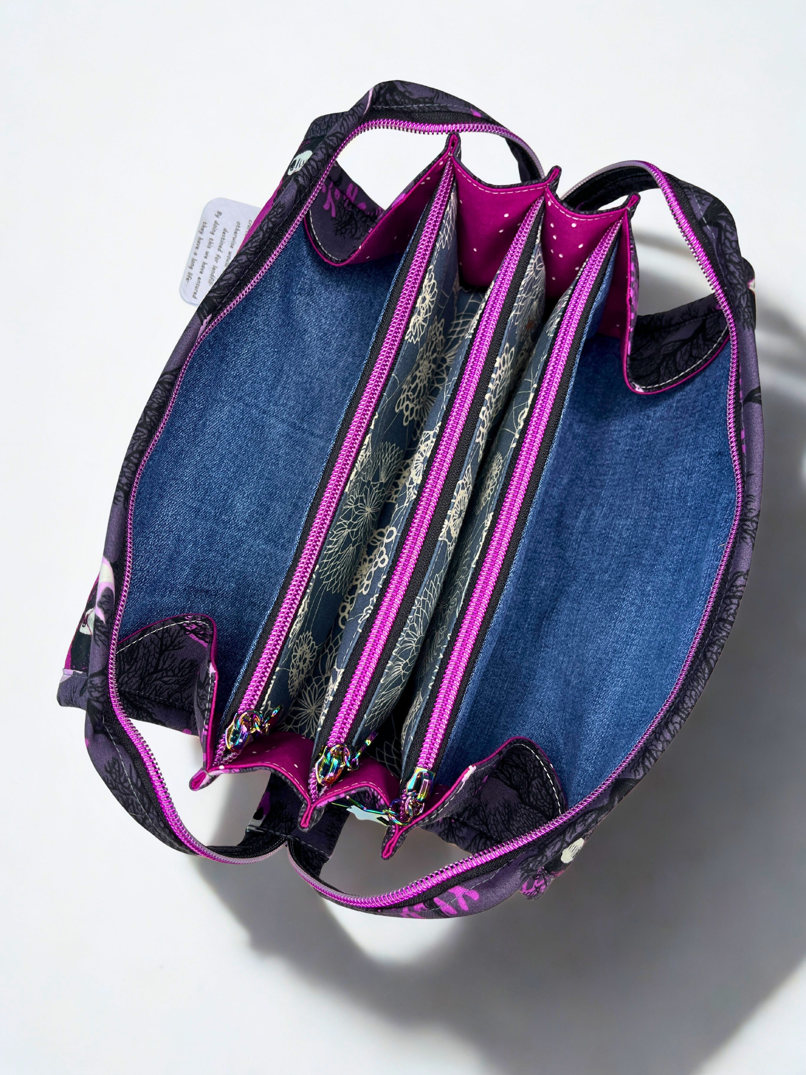 Sew Together Bag | Pink Grey Bears | Craft Organisation - Uphouse Crafts