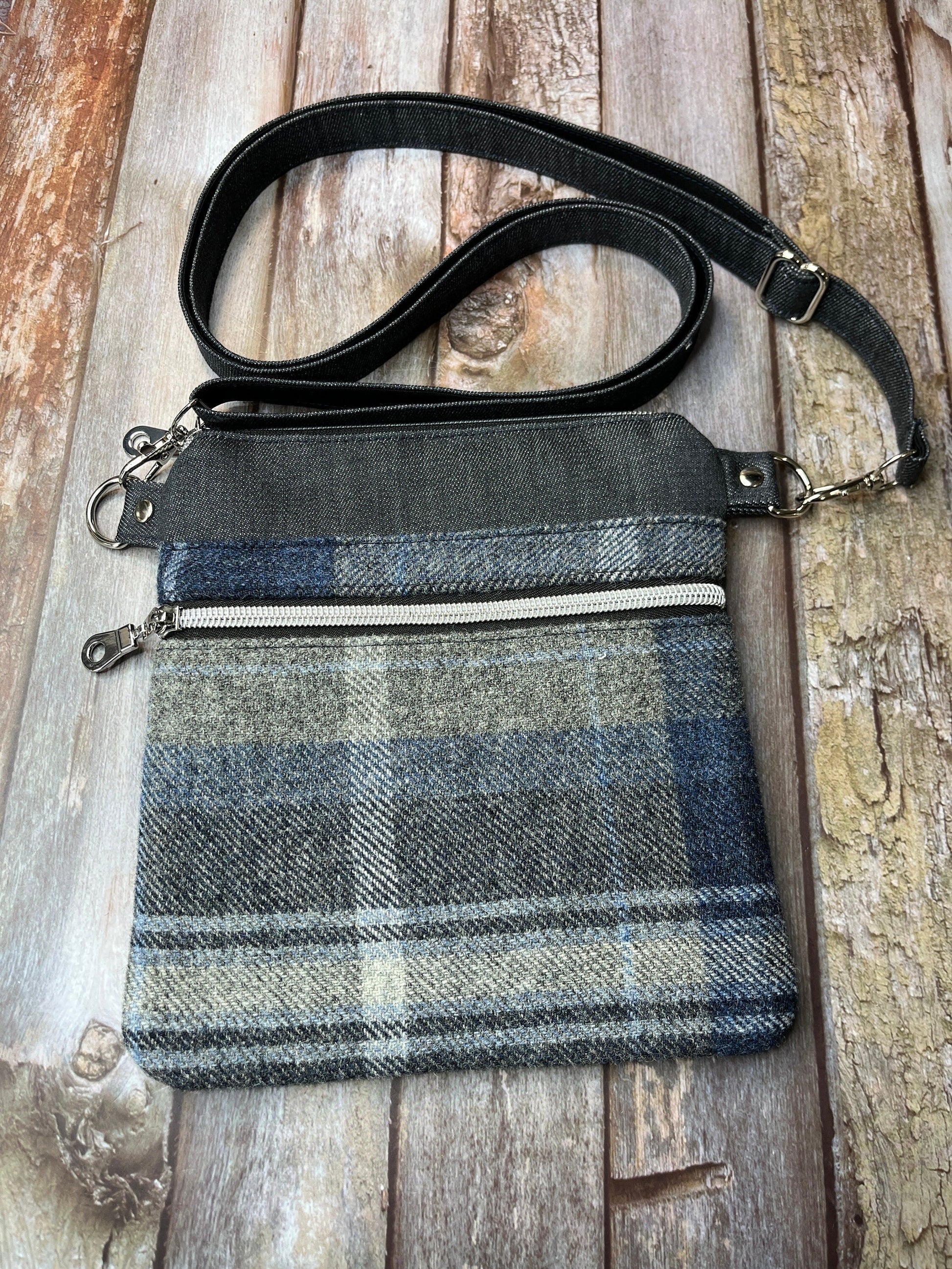 Shetland Stormy Seas Tweed Crossbody Bag - Uphouse Crafts