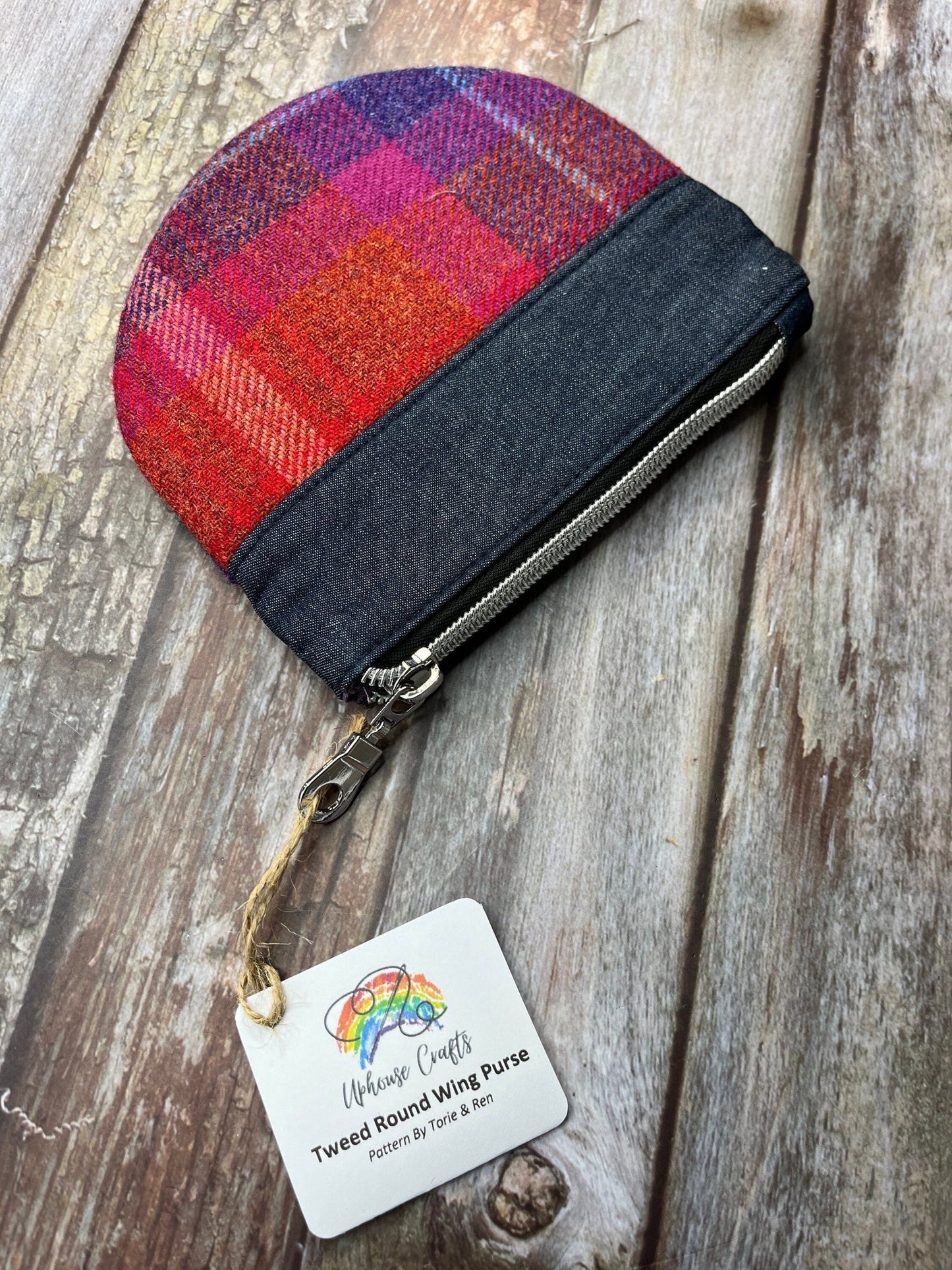 Shetland Sunset Tweed Round Wing Zip Purse - Uphouse Crafts