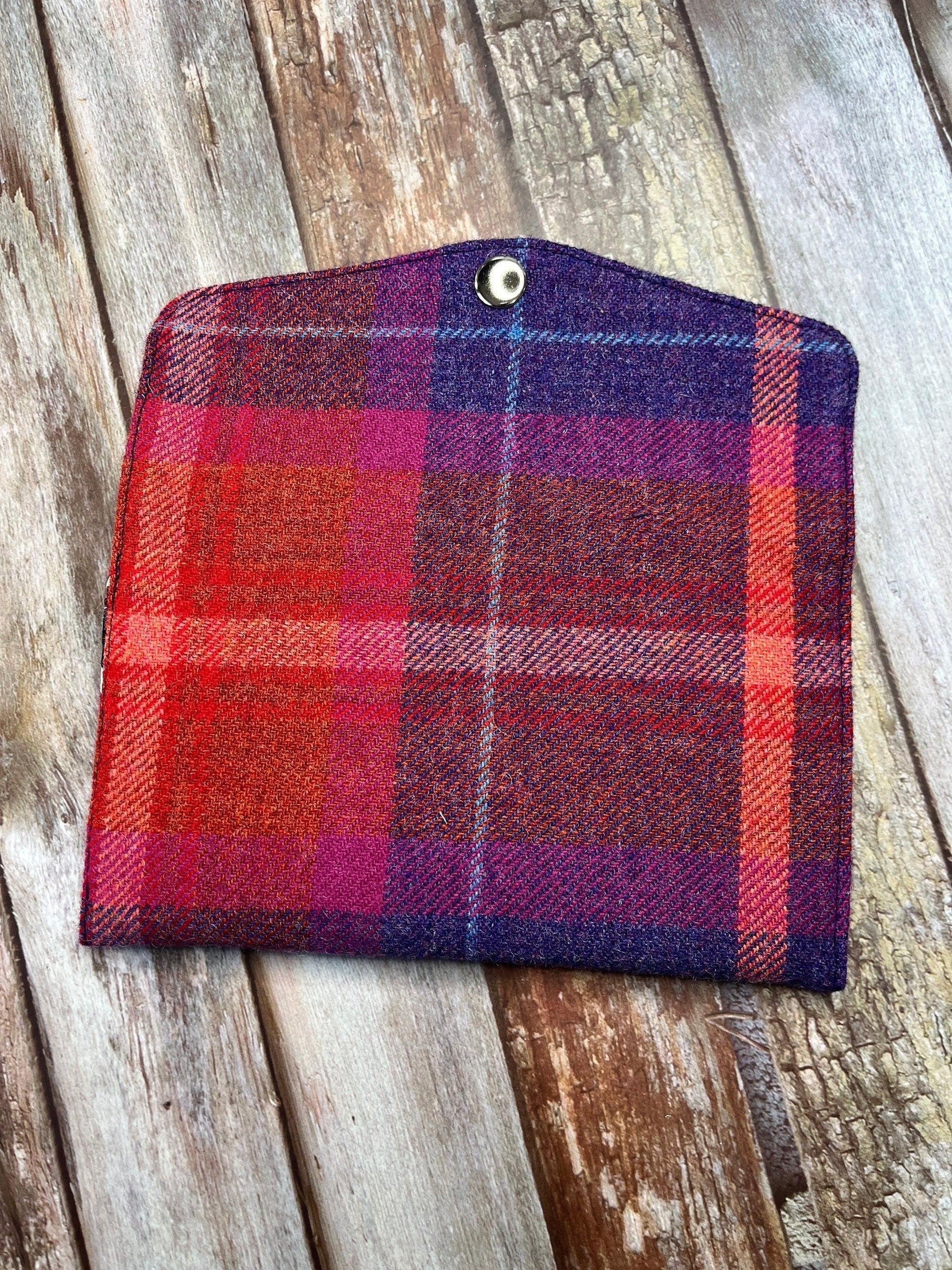 Shetland Sunset Tweed Slim Purse | Patchwork Purse | Phone Clutch Wallet