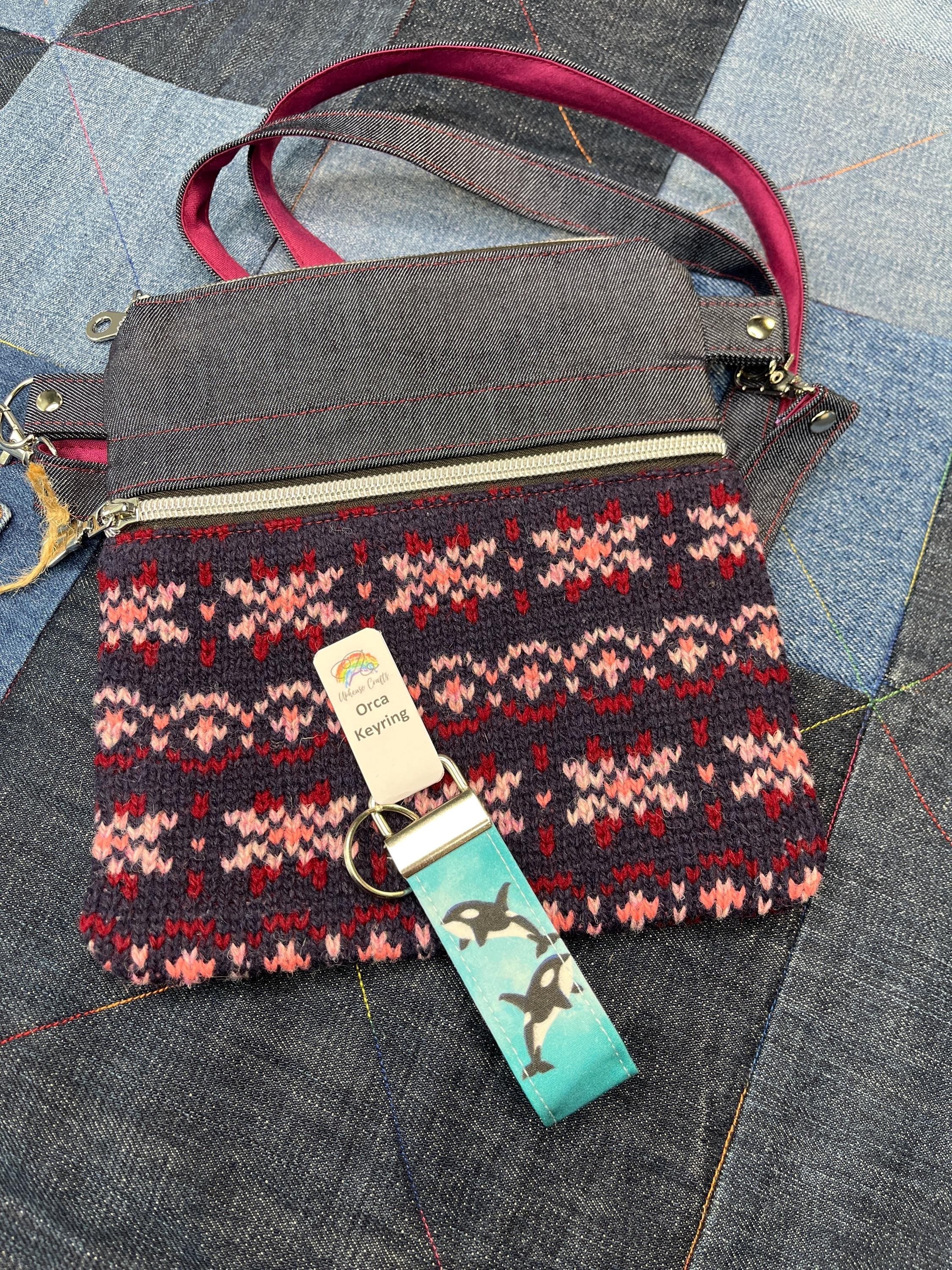 Shetland Wool Denim Crossbody Bag - Uphouse Crafts