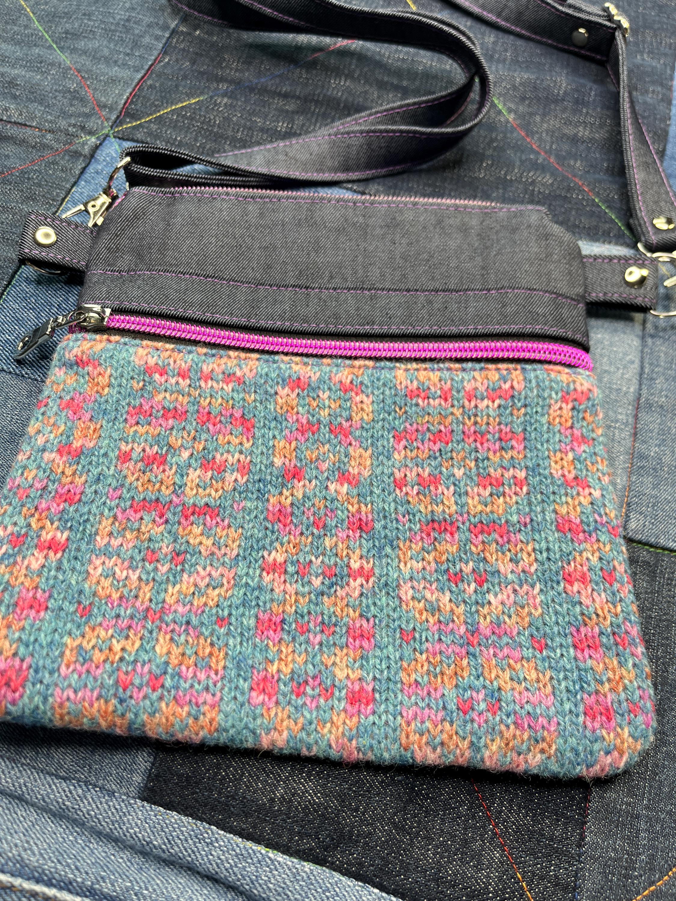 Shetland Wool Denim Crossbody Bag - Uphouse Crafts