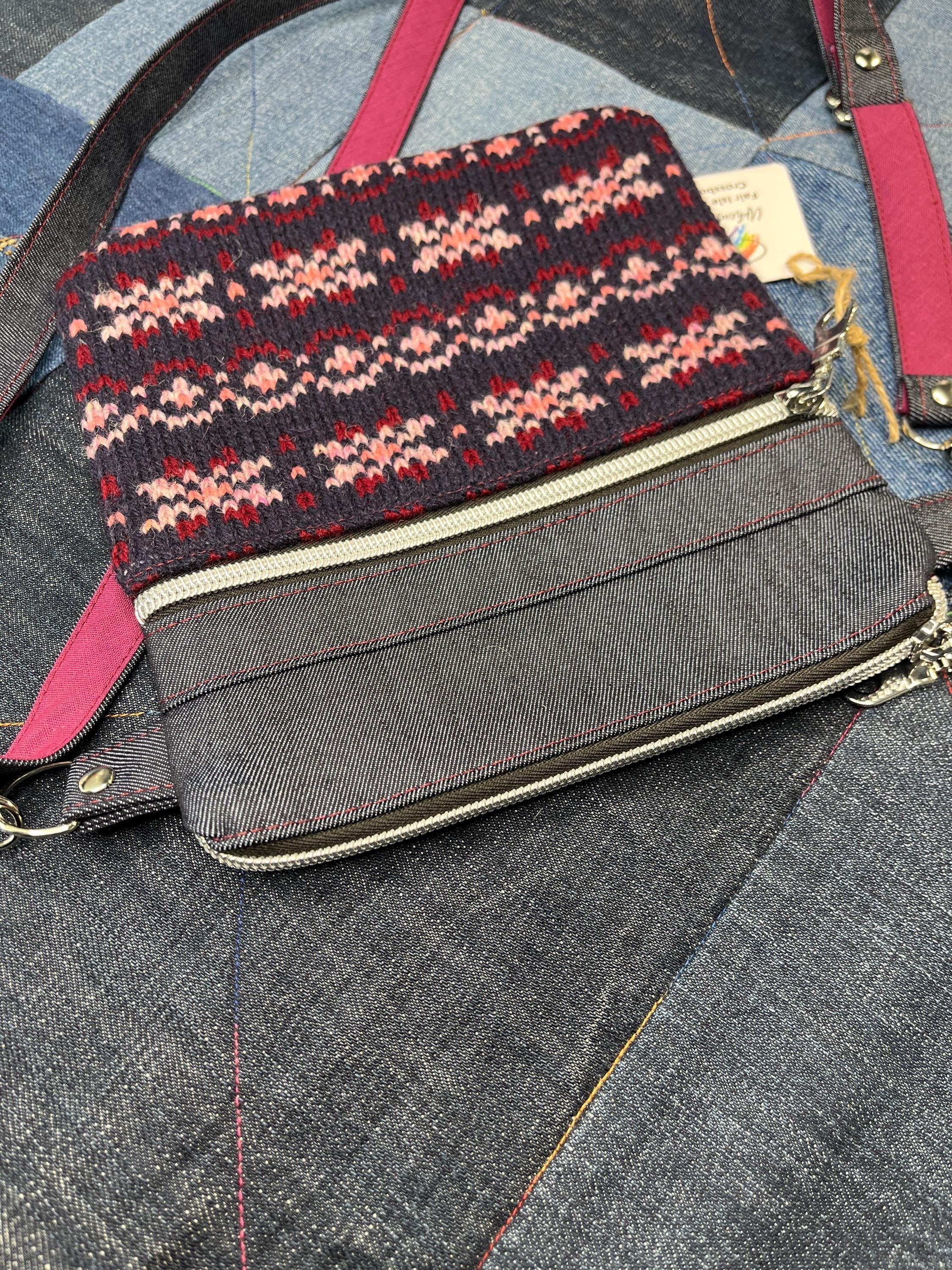 Shetland Wool Denim Crossbody Bag - Uphouse Crafts