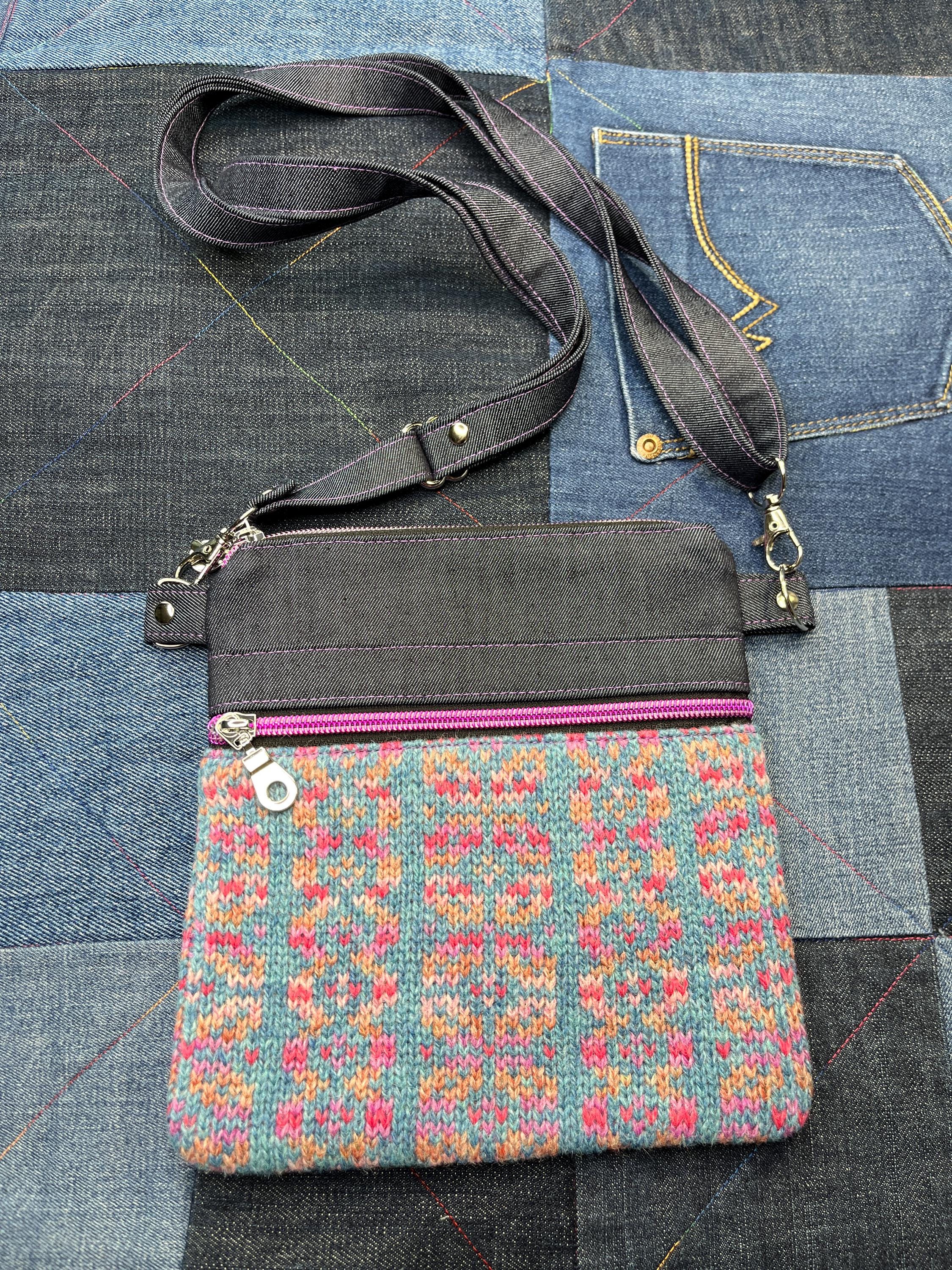 Shetland Wool Denim Crossbody Bag - Uphouse Crafts