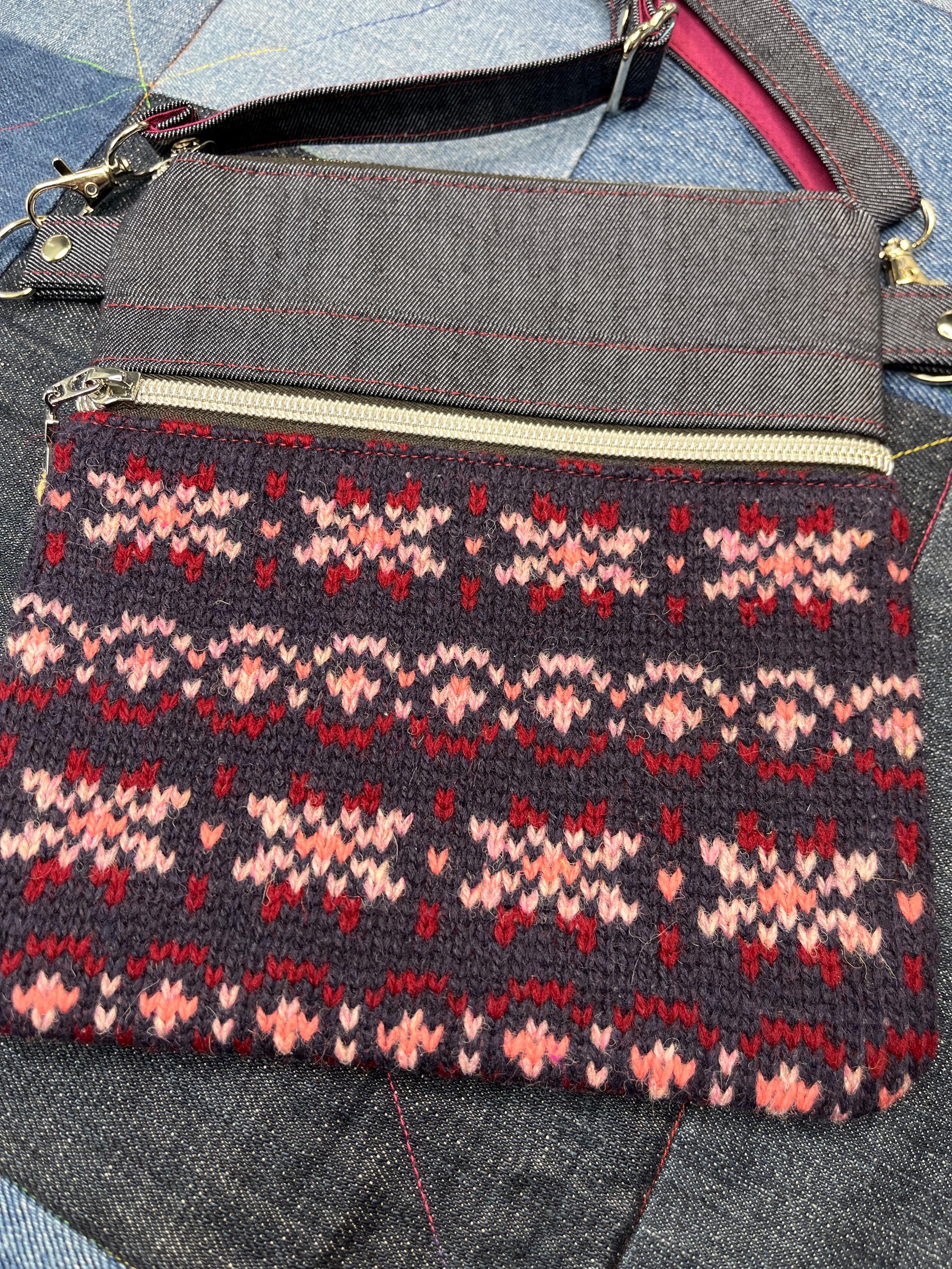 Shetland Wool Denim Crossbody Bag - Uphouse Crafts