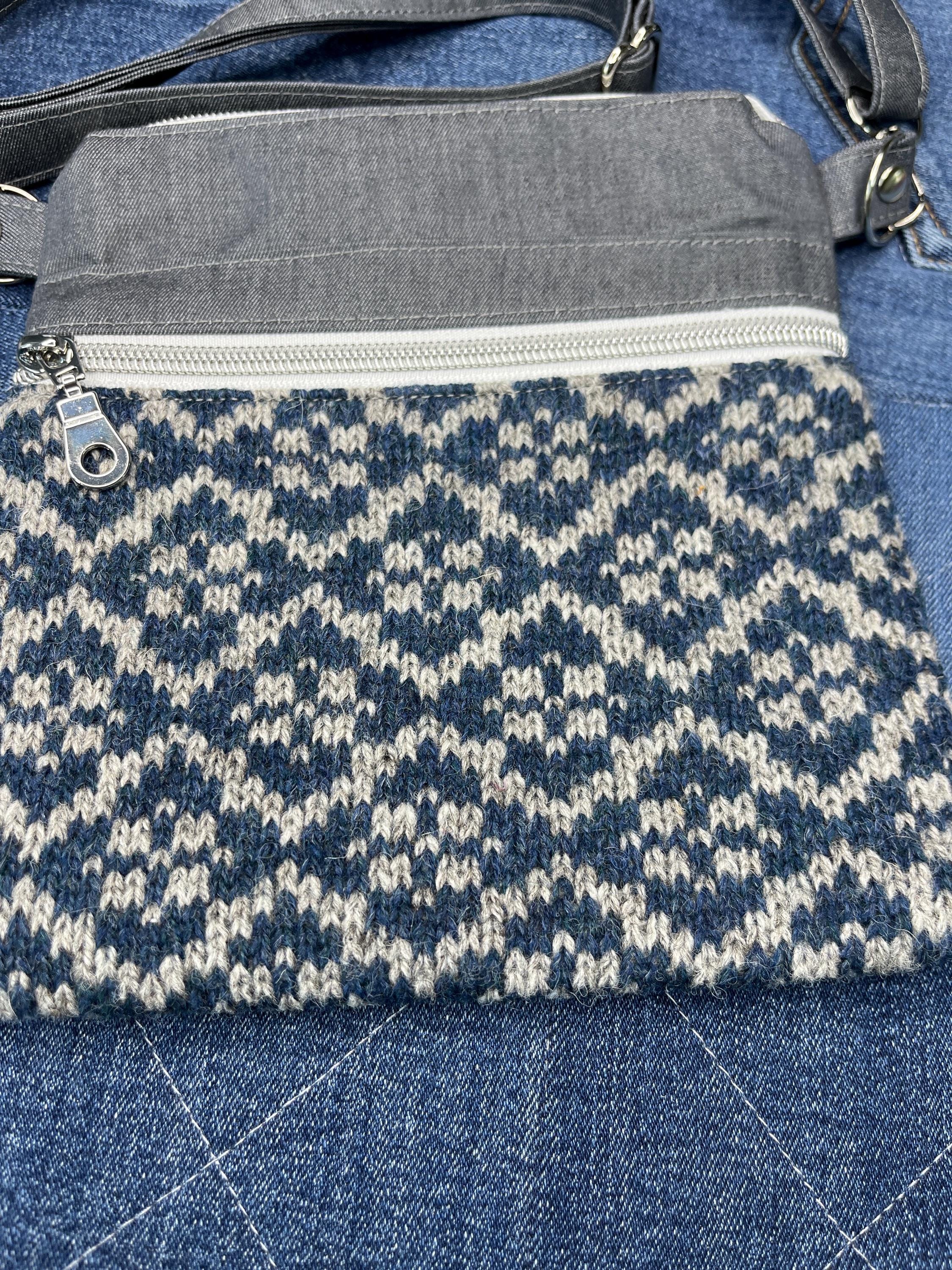 Shetland Wool Denim Crossbody Bag - Uphouse Crafts