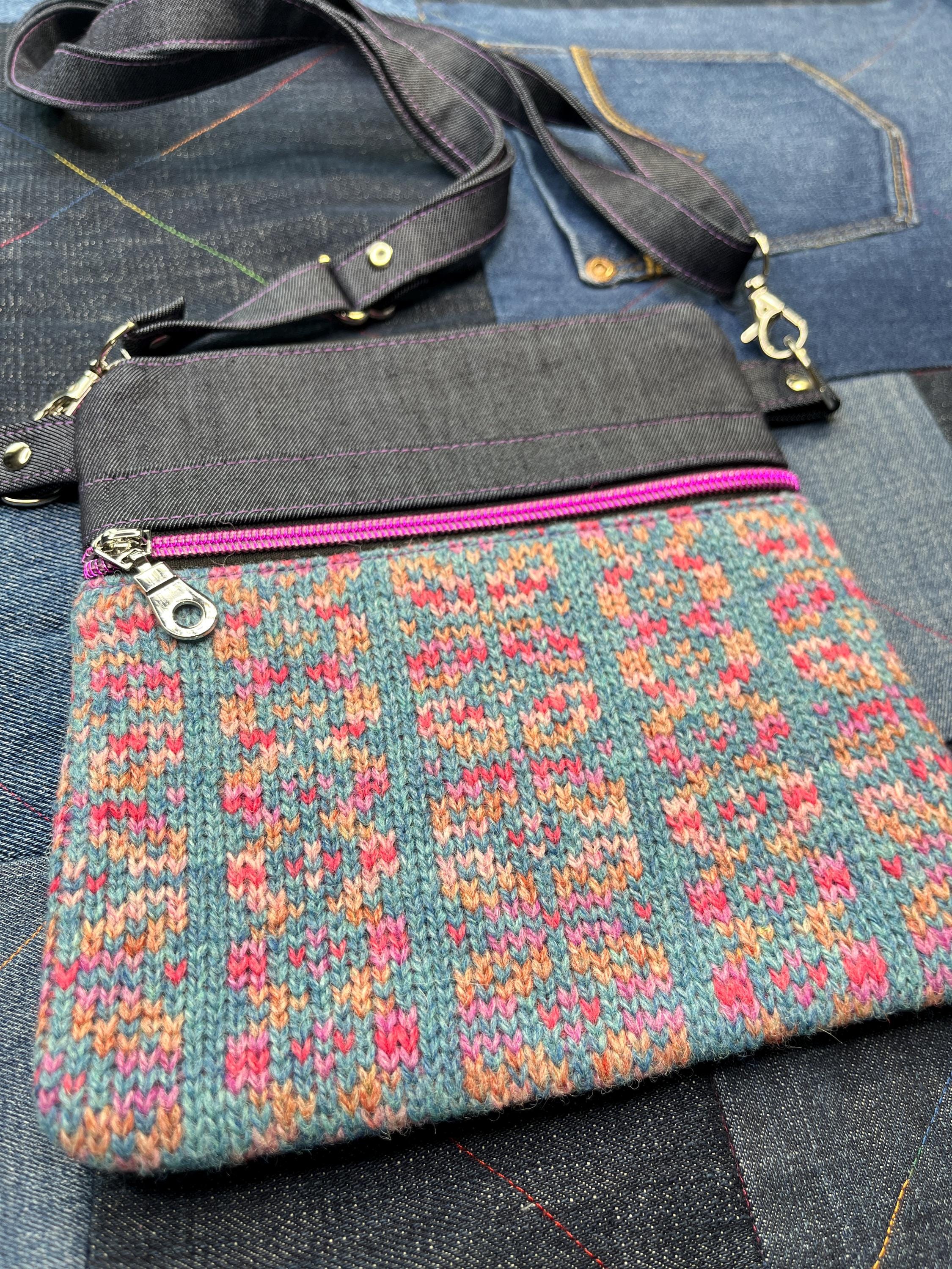 Shetland Wool Denim Crossbody Bag - Uphouse Crafts