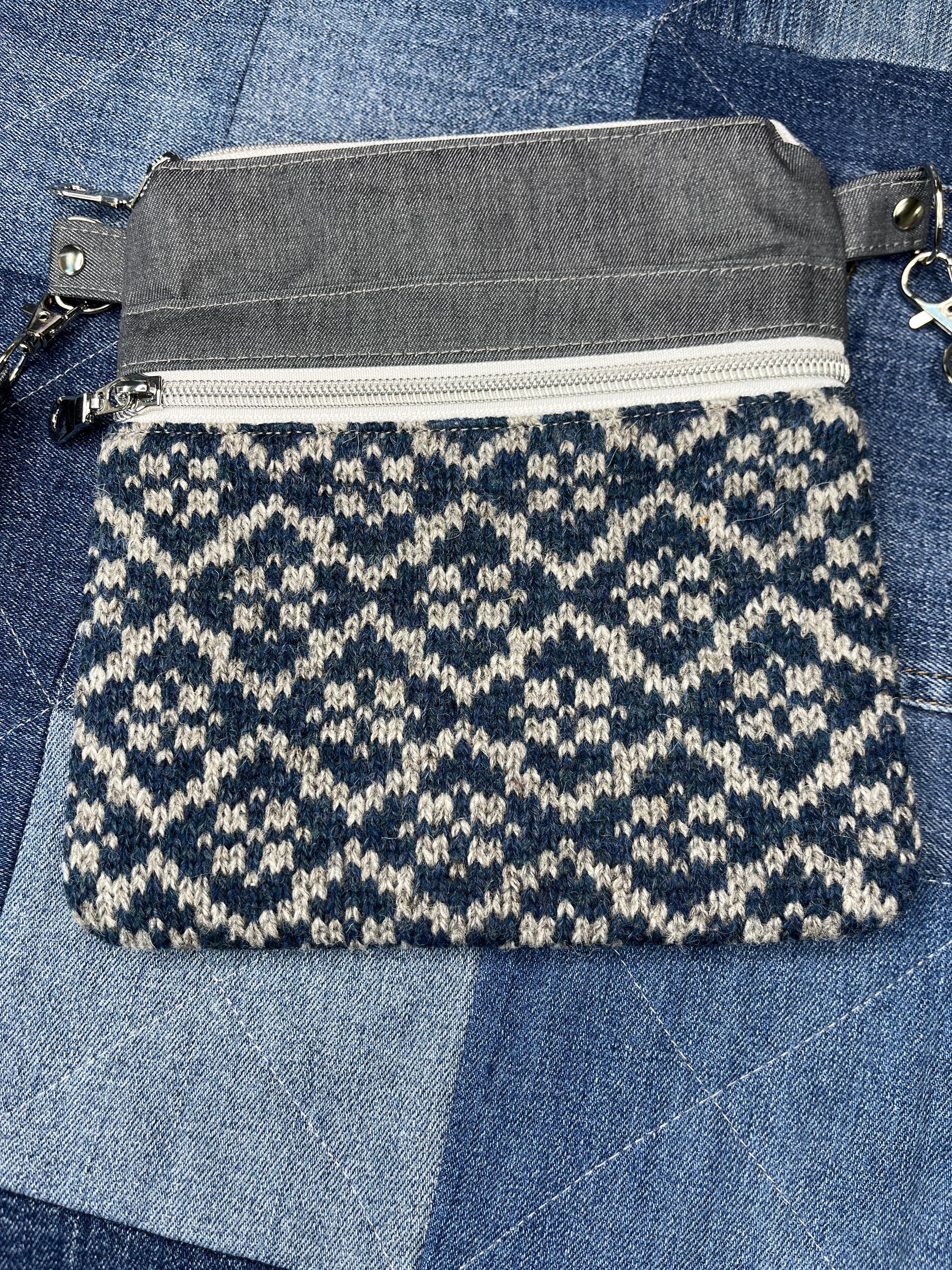 Shetland Wool Denim Crossbody Bag - Uphouse Crafts