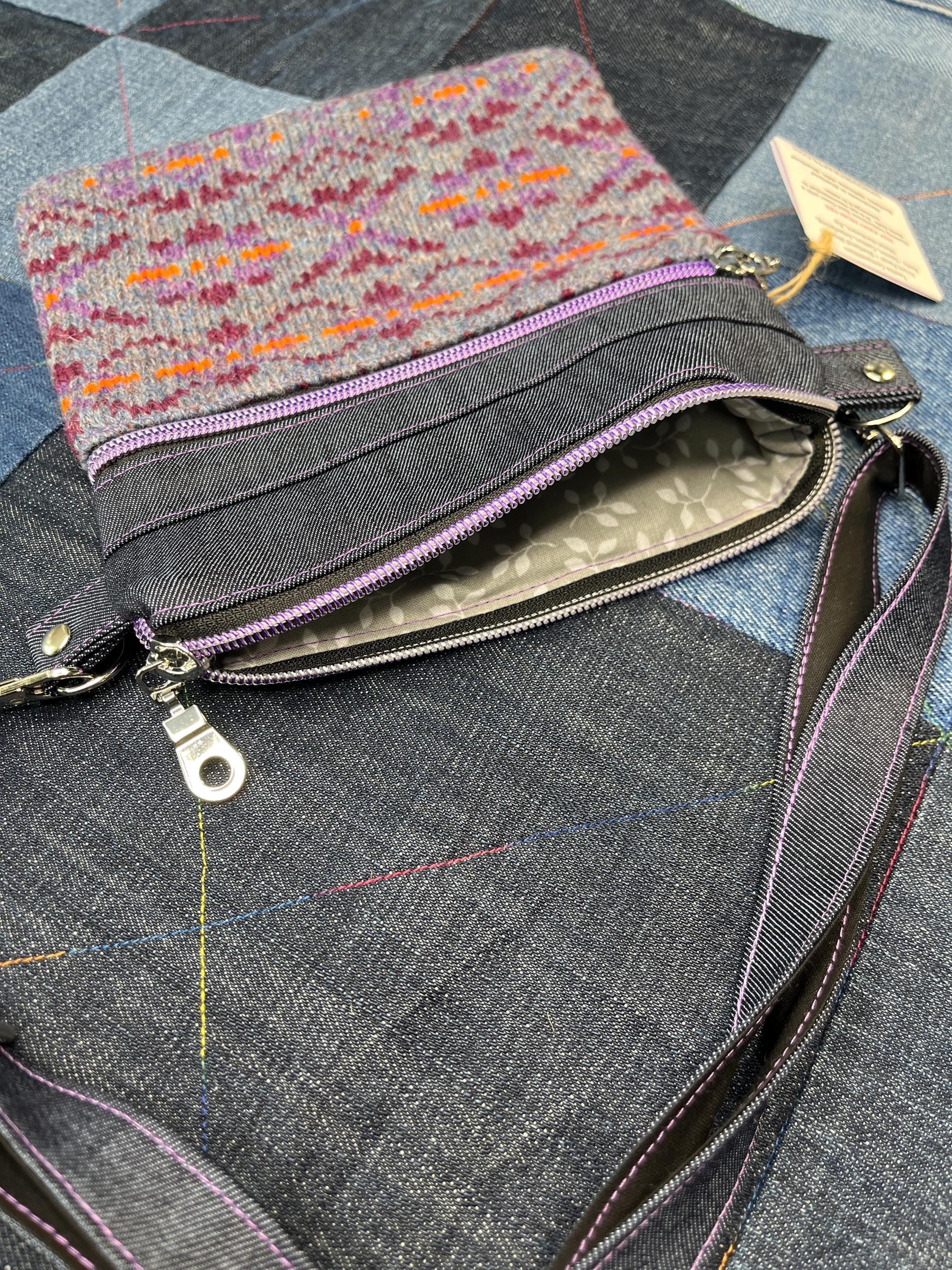 Shetland Wool Denim Crossbody Bag - Uphouse Crafts