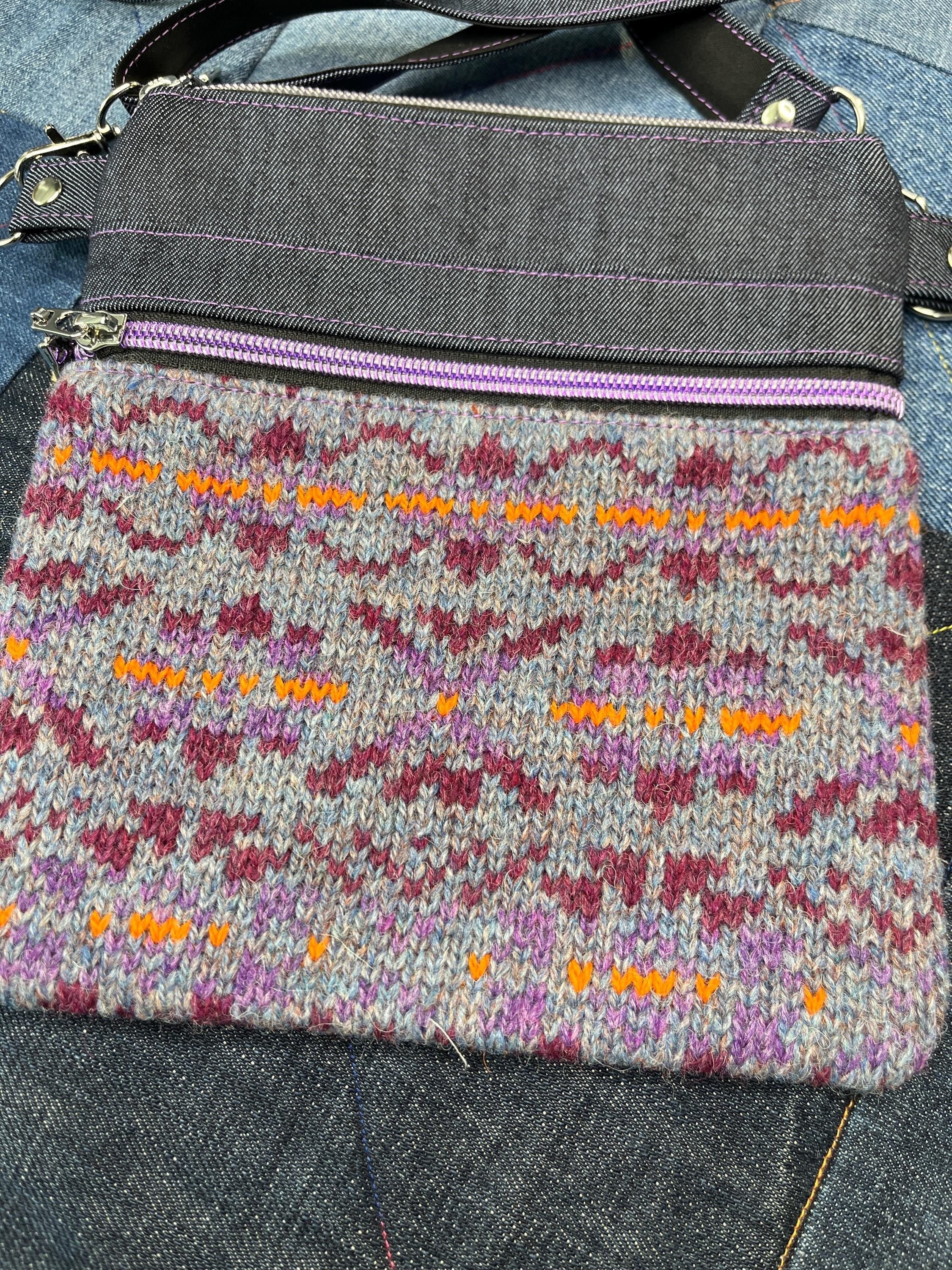Shetland Wool Denim Crossbody Bag - Uphouse Crafts