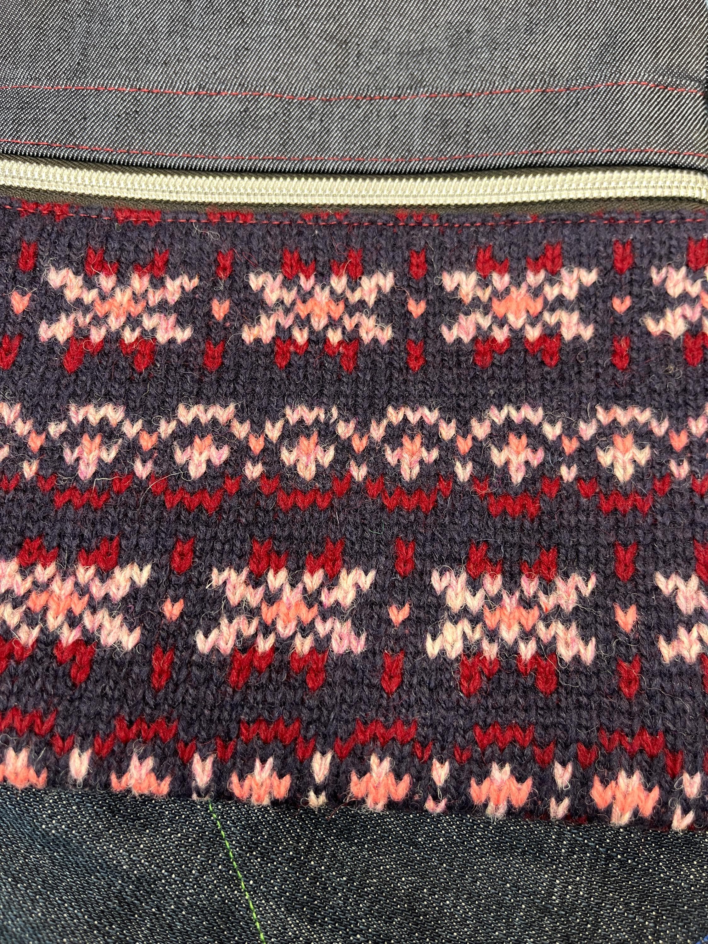 Shetland Wool Denim Crossbody Bag - Uphouse Crafts