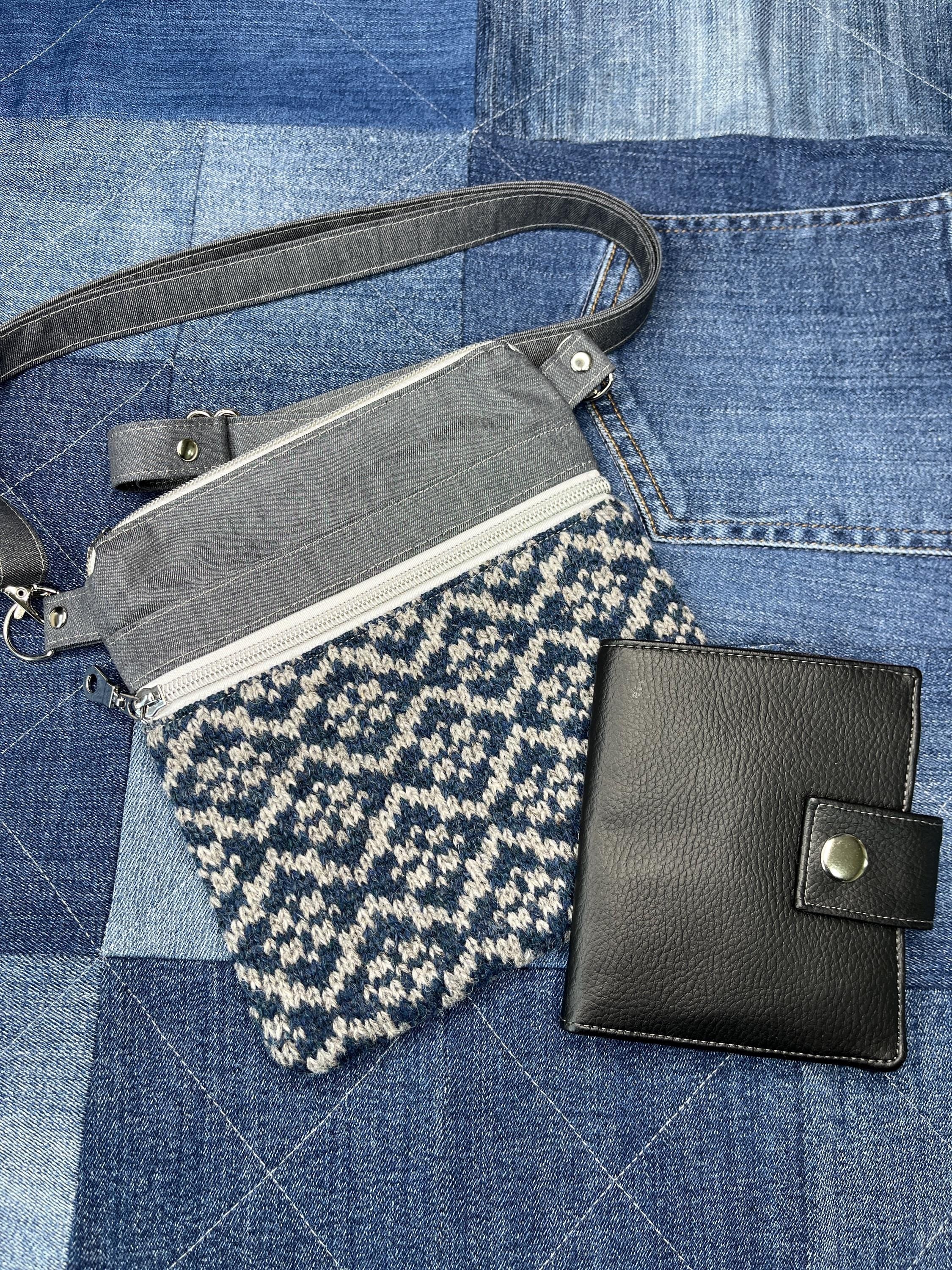 Shetland Wool Denim Crossbody Bag - Uphouse Crafts