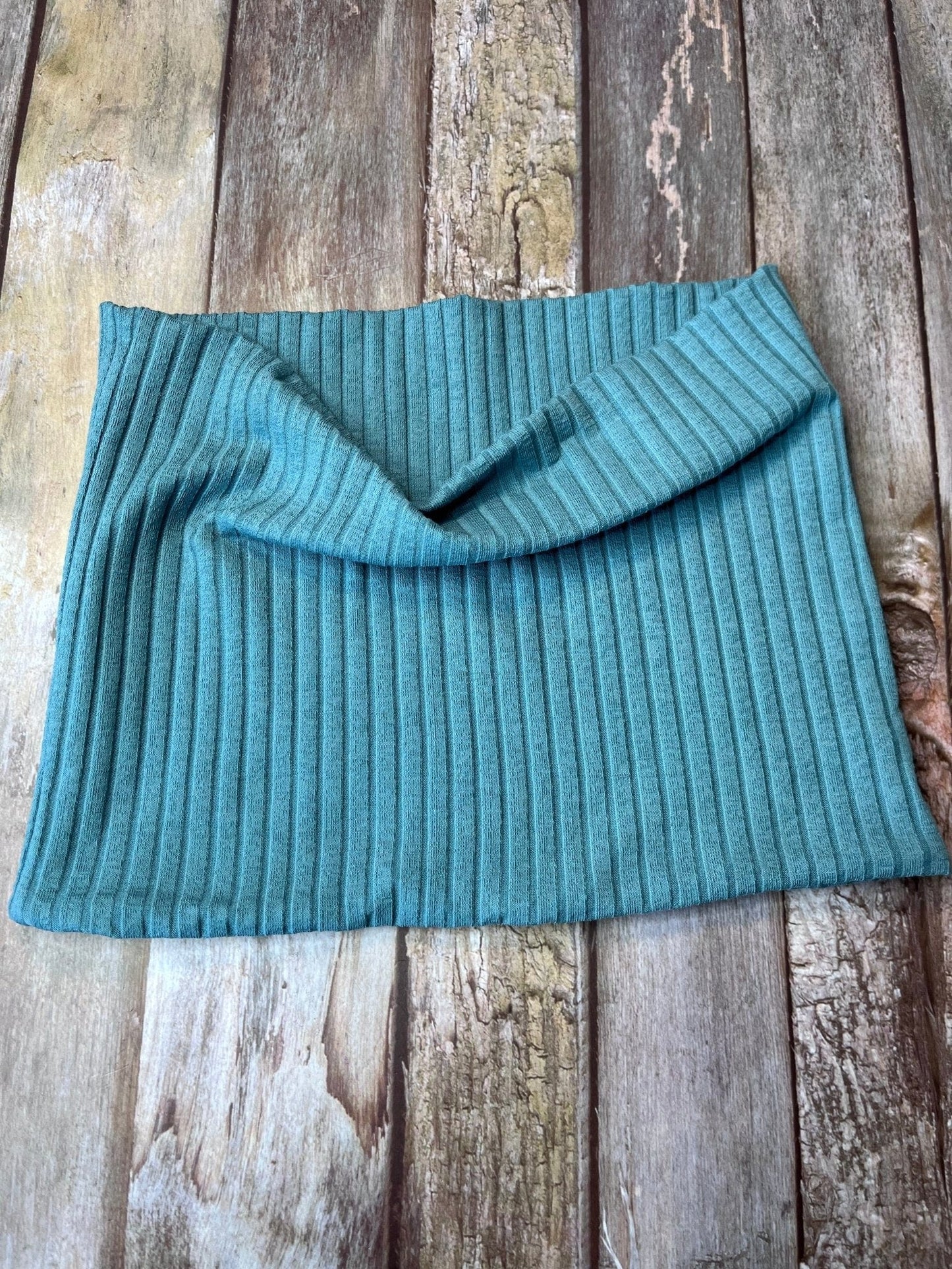 Snood | Wide Rib Knit Dark Aqua