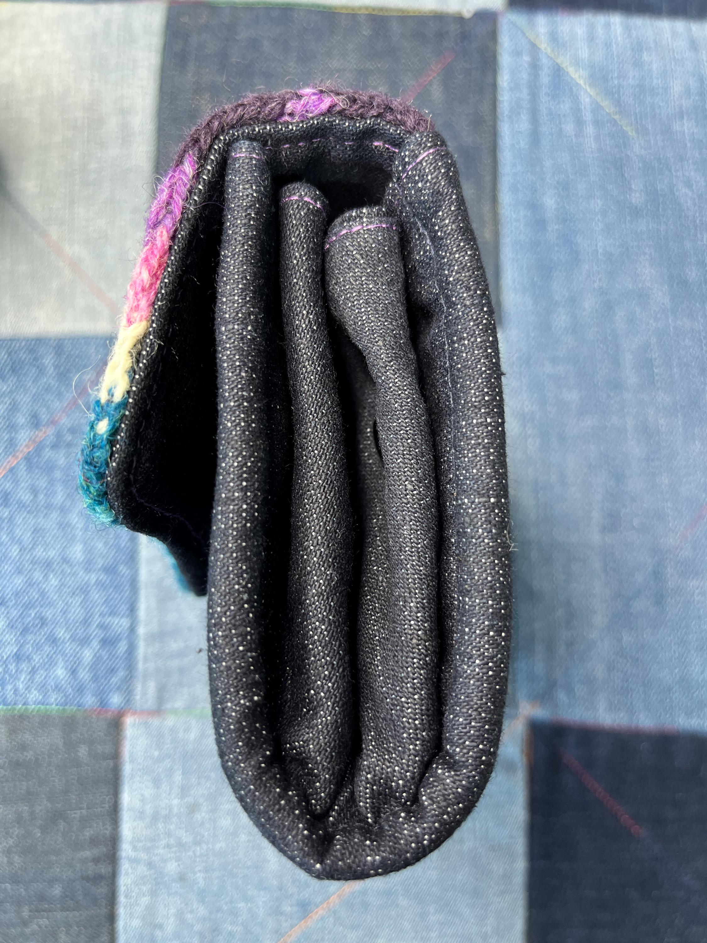 Teal Purple Sheep Wool Purse - Uphouse Crafts