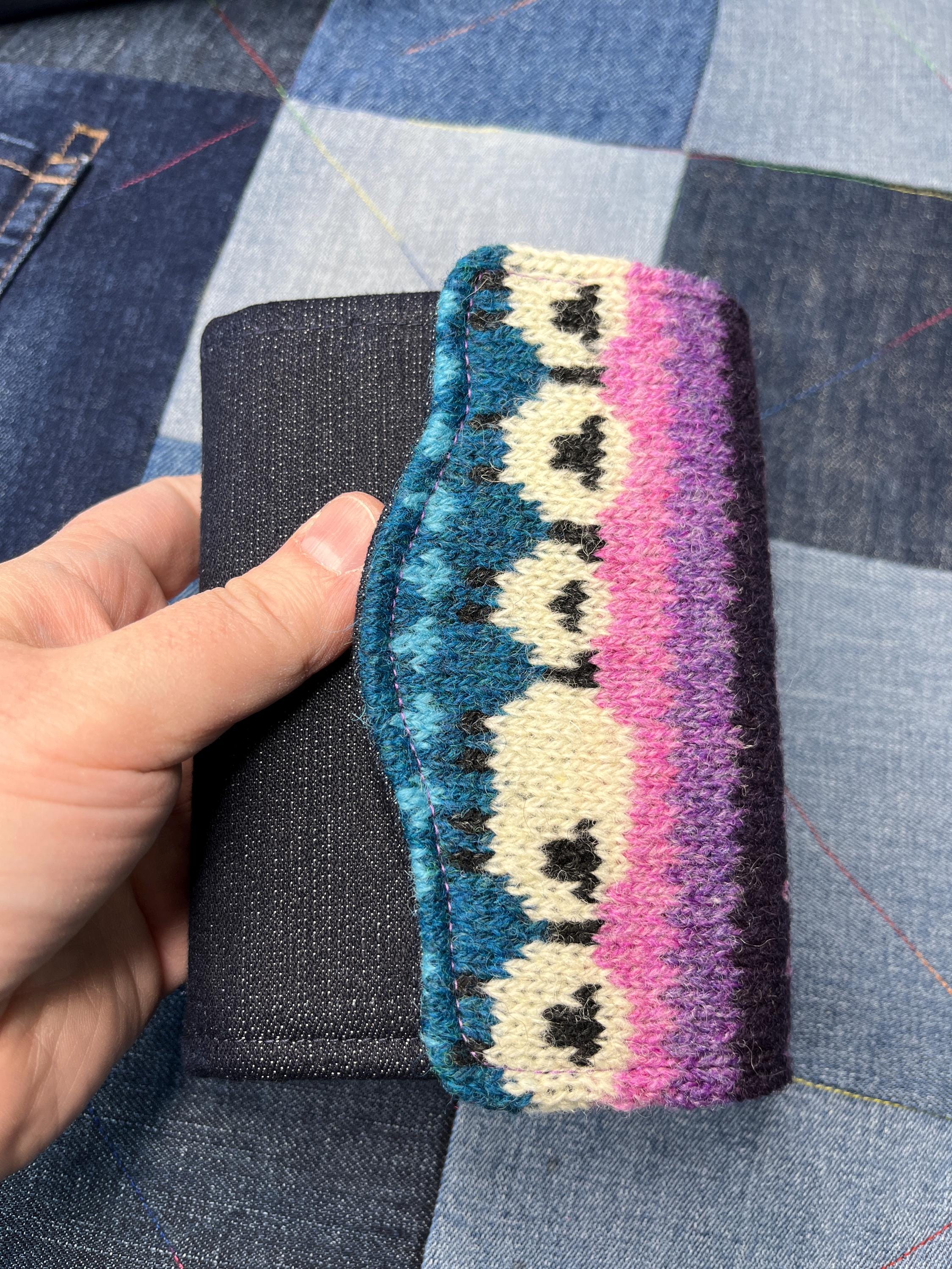 Teal Purple Sheep Wool Purse - Uphouse Crafts