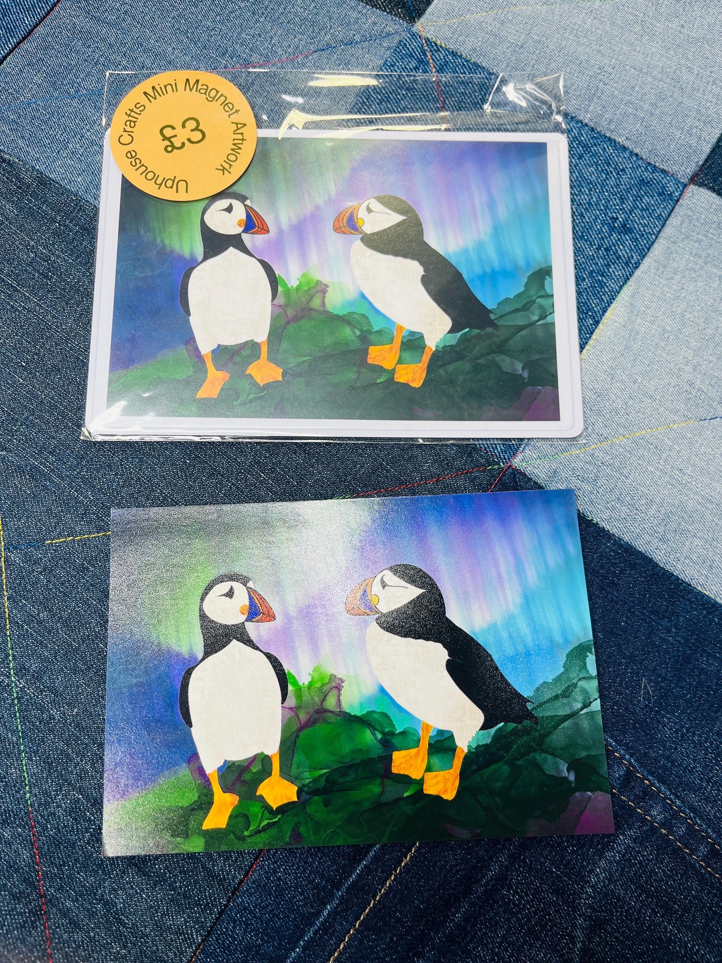 Puffin Fridge Magnet 4”x6” size 1