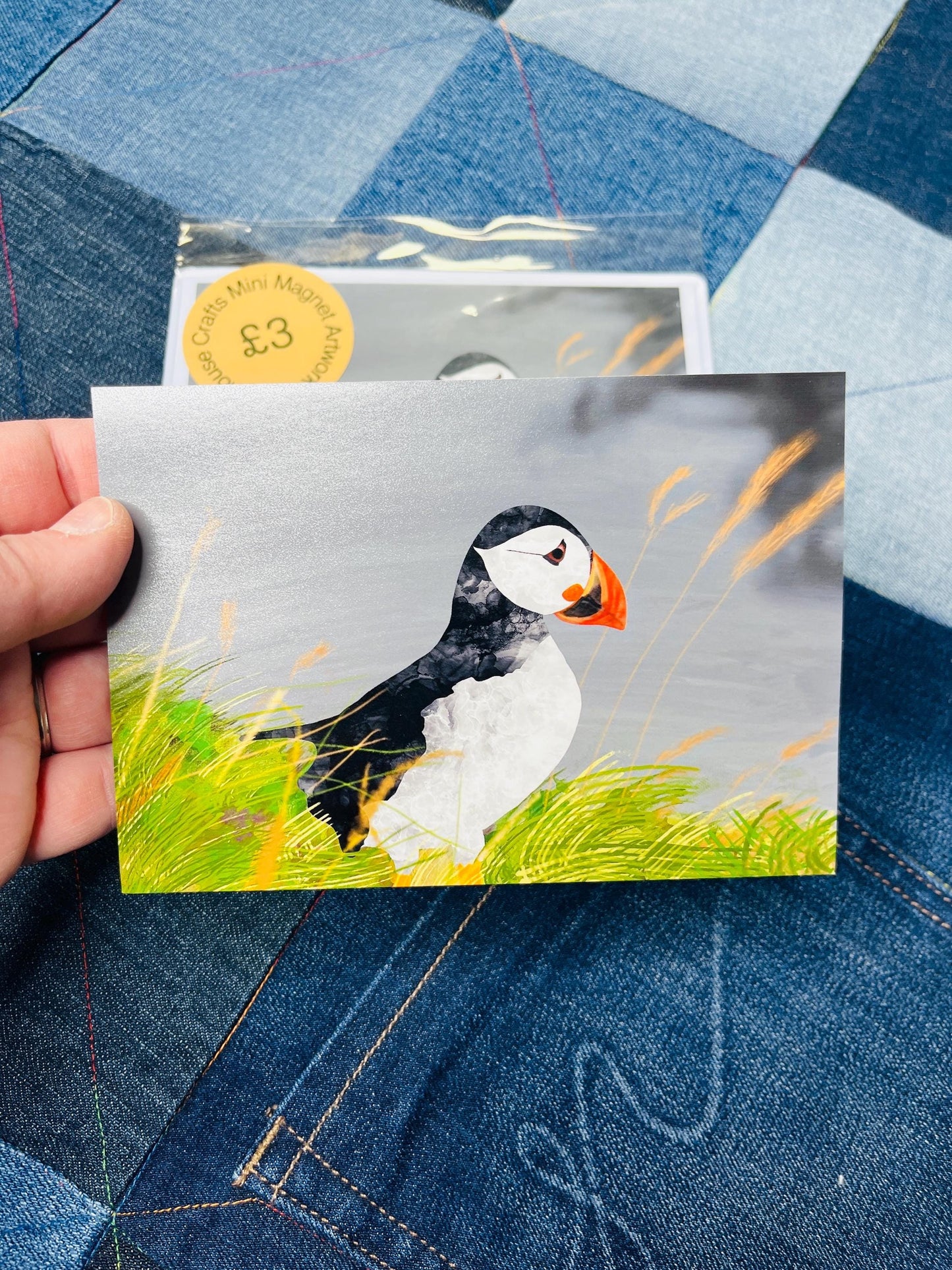 Puffin Fridge Magnet 4”x6” size 2