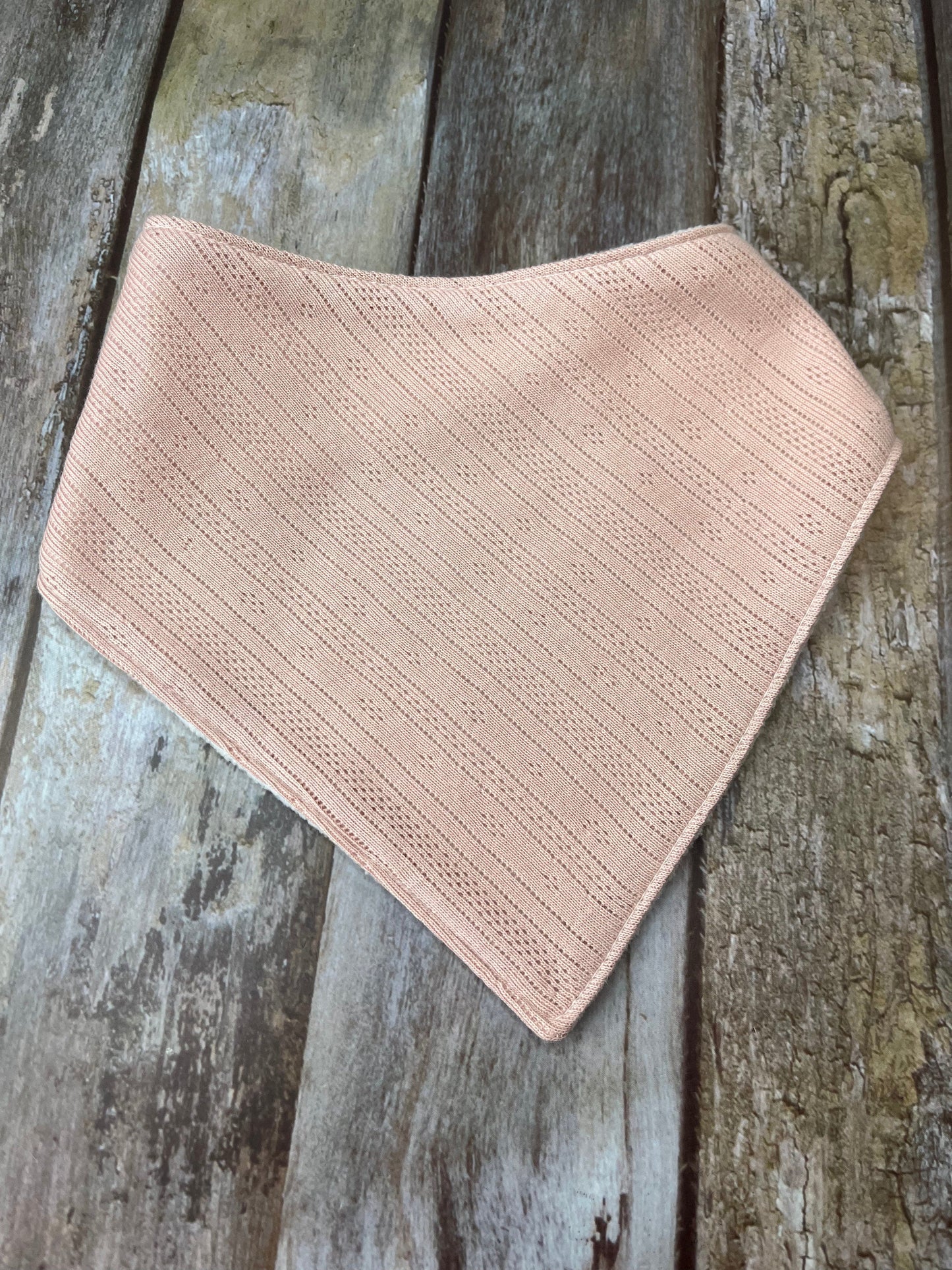 Baby Dribble Bib | Pointelle Cotton Jersey Pink Bib