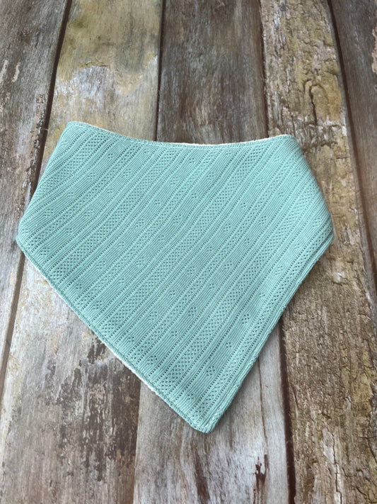 Baby Dribble Bib | Pointelle Cotton Jersey Sea Green Bib