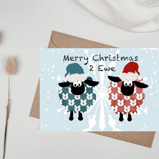 Greetings Card | Merry Christmas 2 Ewe | Sheep