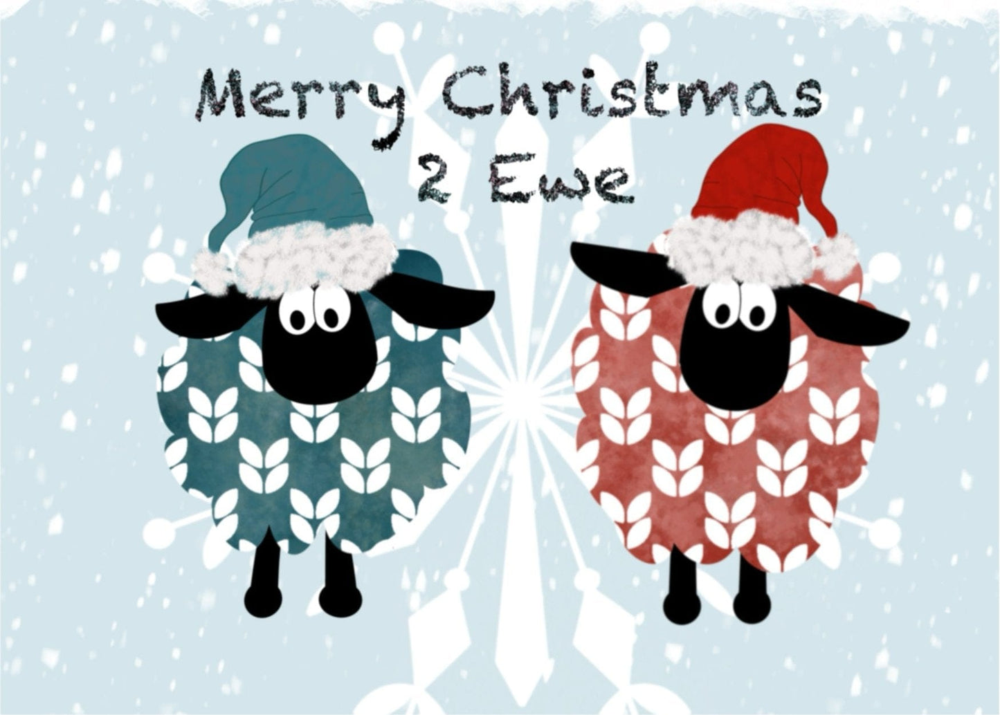 Greetings Card | Merry Christmas 2 Ewe | Sheep