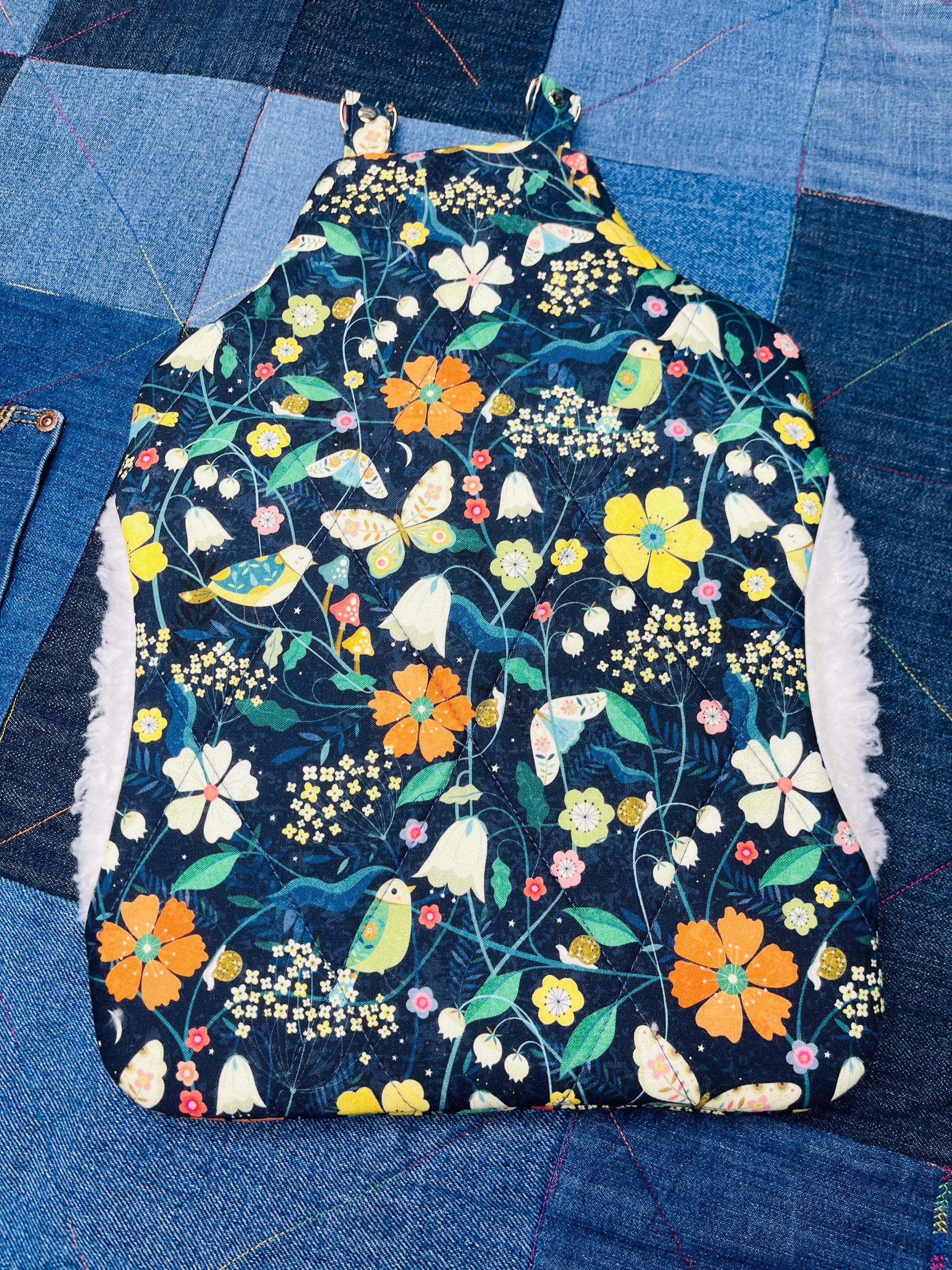 Wearable Hot Water Bottle Cover | Hedgerow Blue Floral