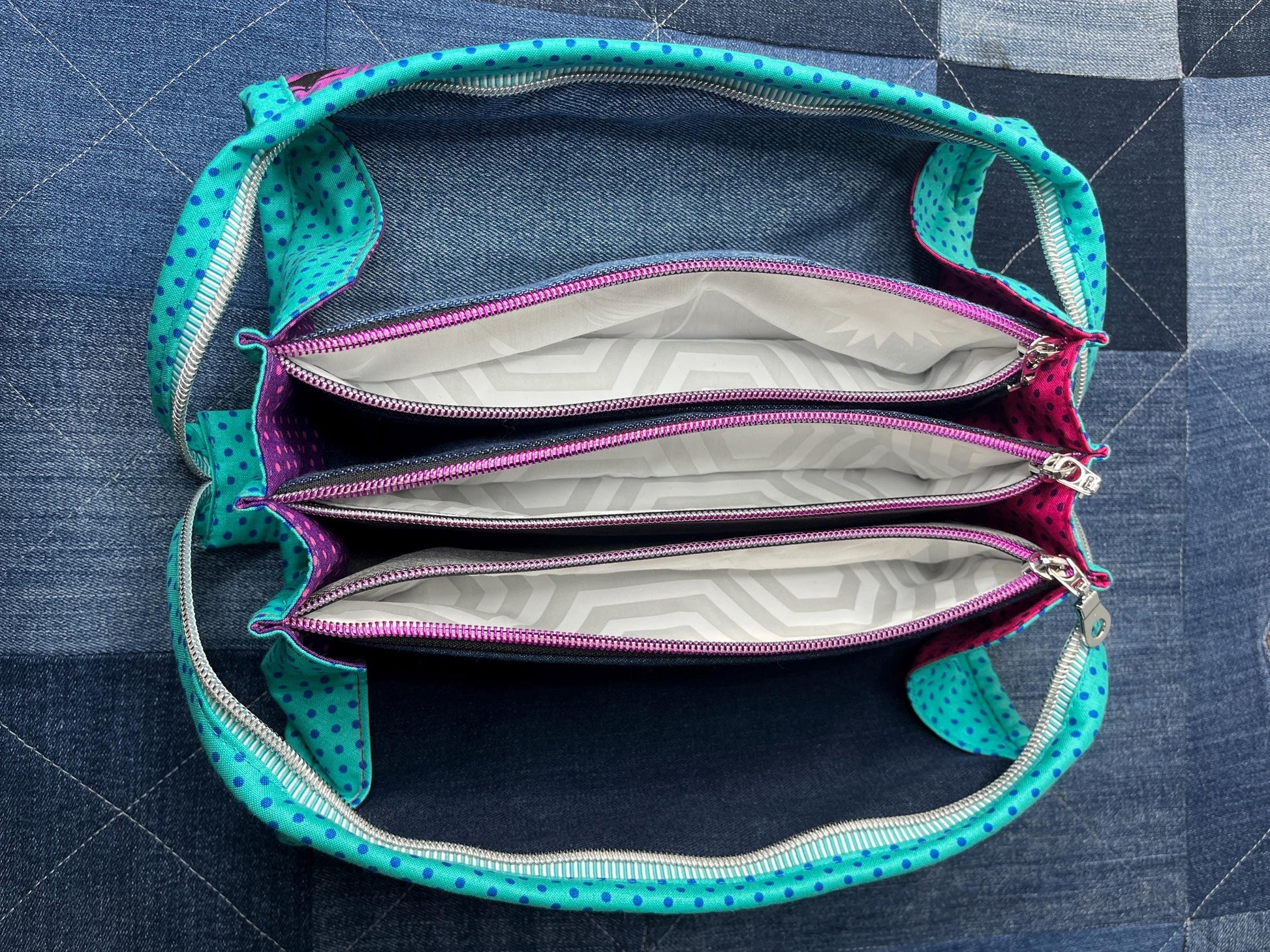 Sew Together Bag | Pink Purple Teal | Craft Organisation