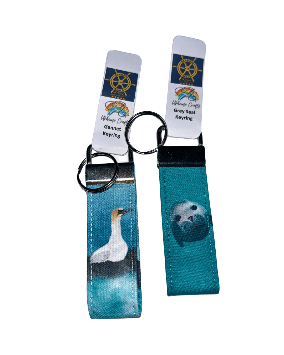 Wholesale | Handmade Cotton Gannet & Seal Keyrings - (BOX of 10) - Uphouse Crafts