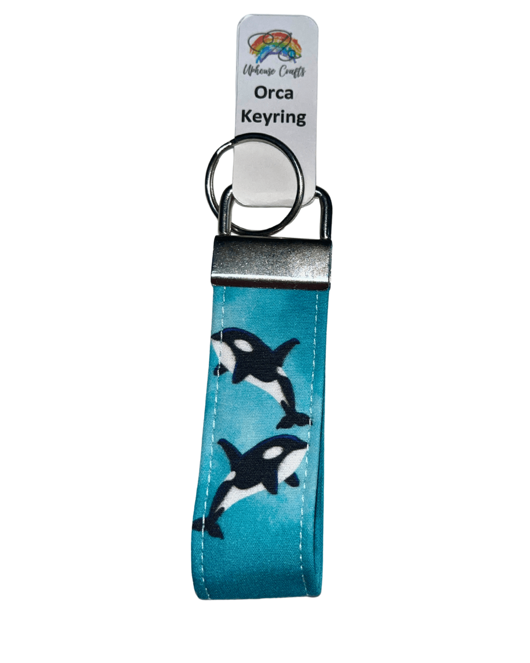 Wholesale | Handmade Cotton Teal Orca Keyring (BOX of 10) - Uphouse Crafts