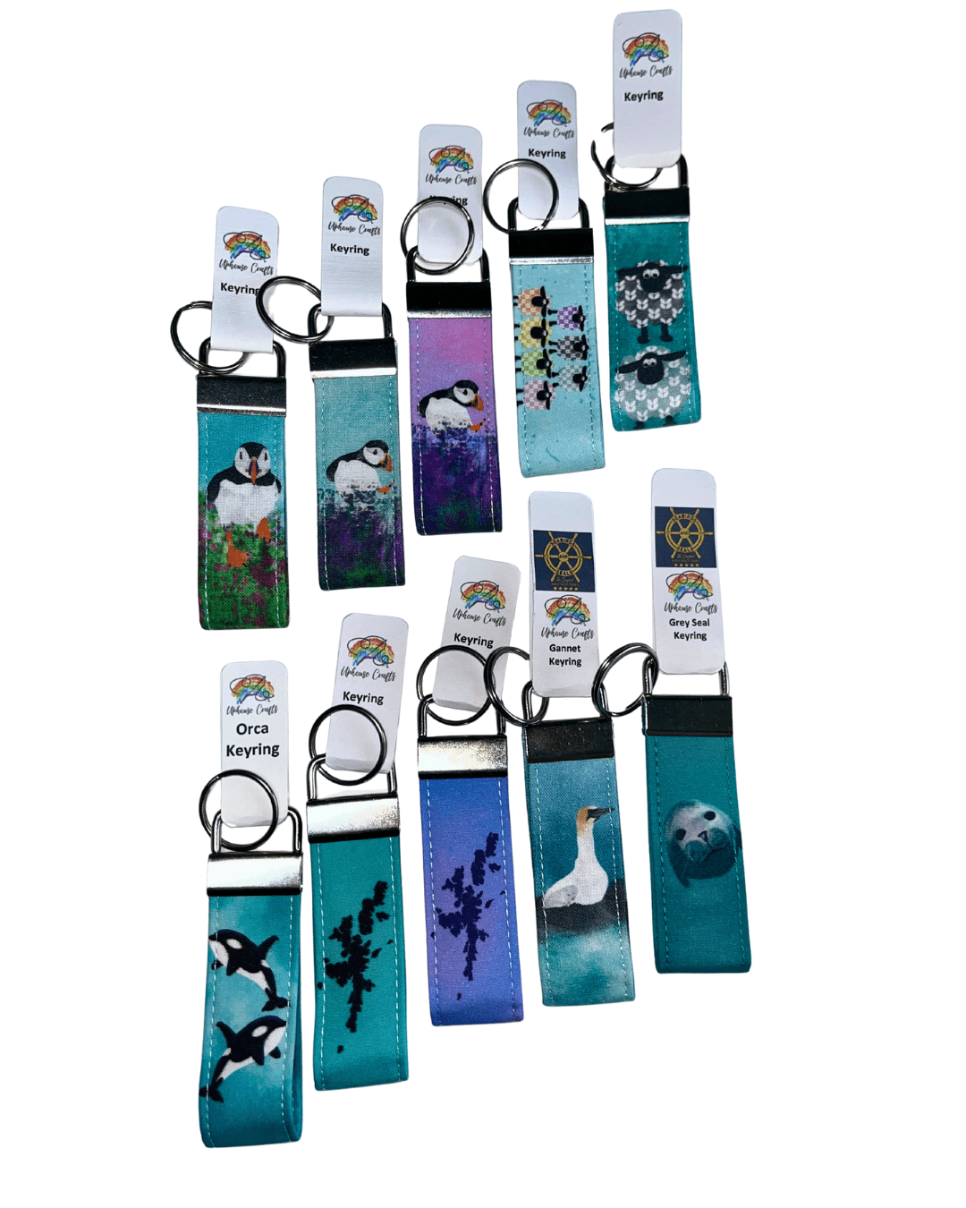 Wholesale | Handmade Mixed Designs Keyrings (BOX of 10) - Uphouse Crafts