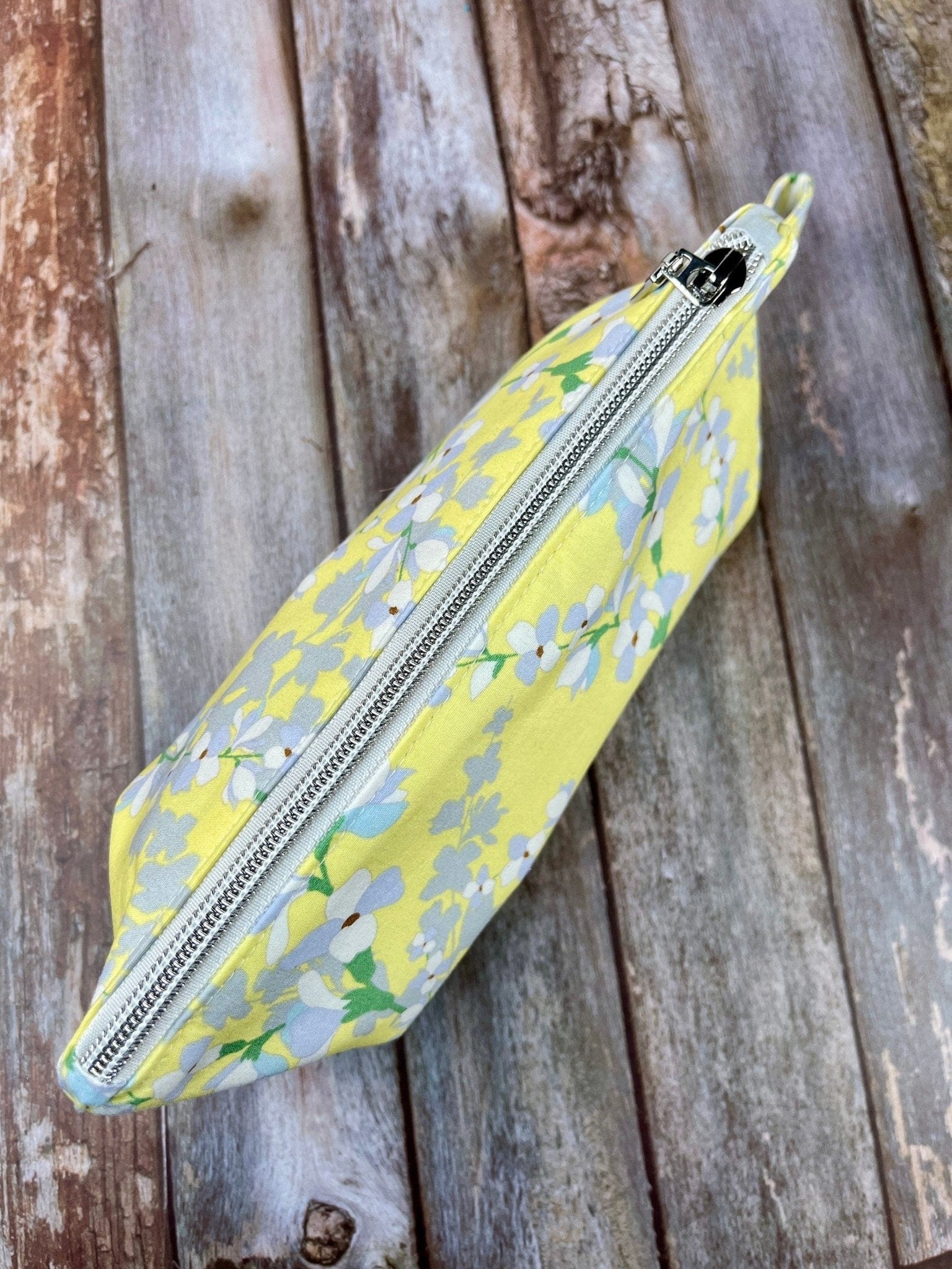 Zip Pouch Makeup Bag - Pencil Case | Pale Yellow