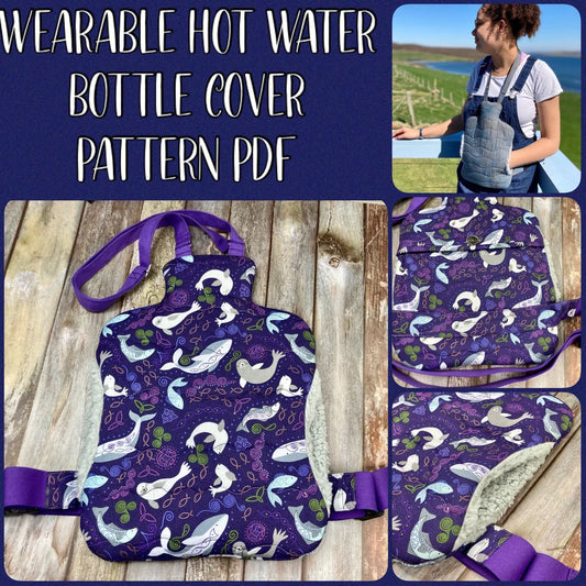 PDF Sewing Pattern - Wearable Hot Water Bottle Cover PDF Sewing Pattern - Uphouse Crafts