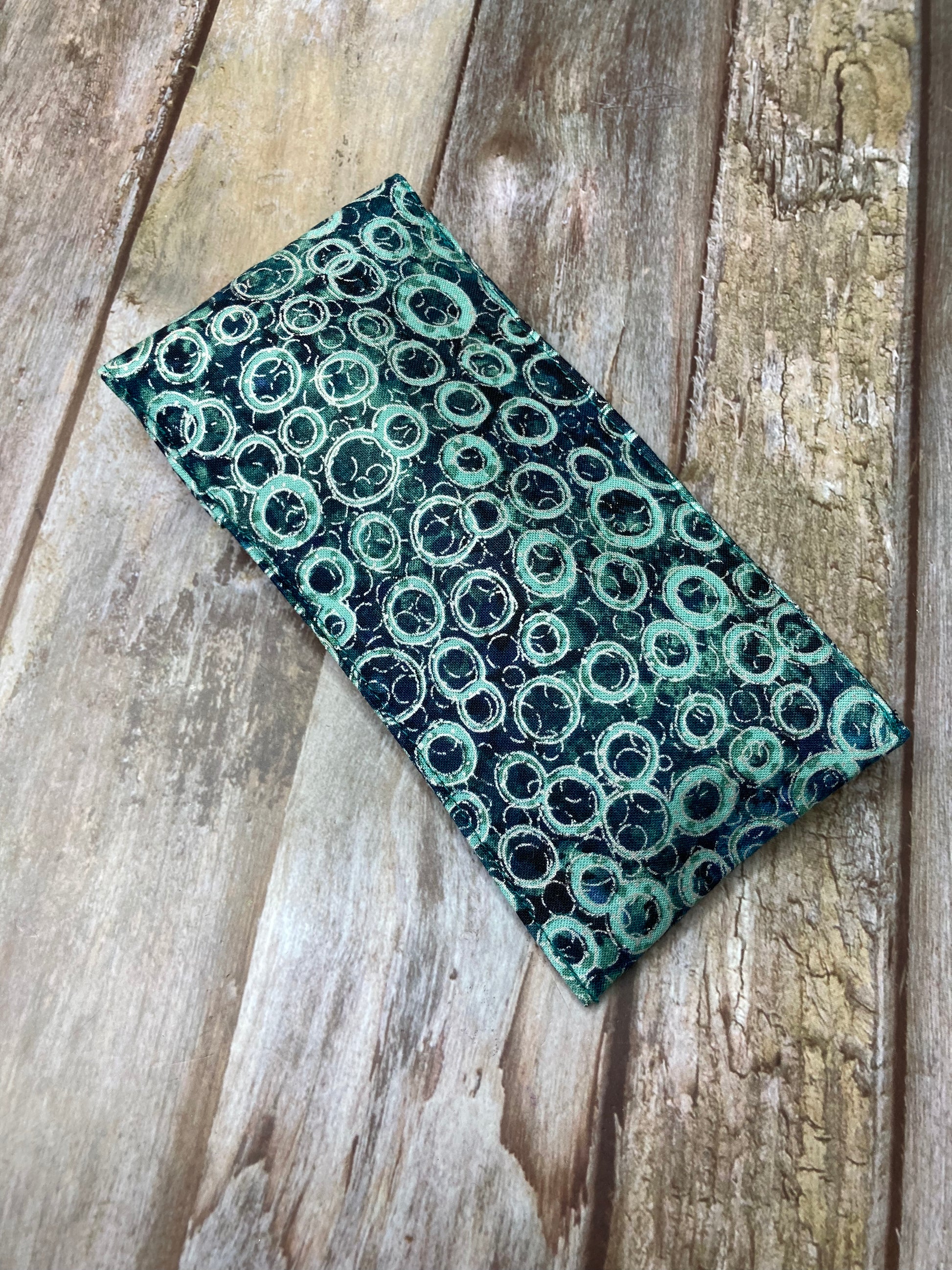 Teal Quilted Cotton Glasses Case, Padded Specs Case - Uphouse Crafts