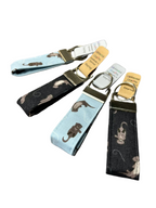 Handmade Cotton Otter Keyring - Black & Blue